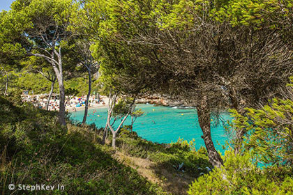 Cala Llombards Blick auf den Strand